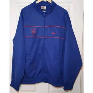 VINTAGE MEN'S NIKE NEW YORK Mets TRACK JACKET MLB BASEBALL SIZE X-LARGE